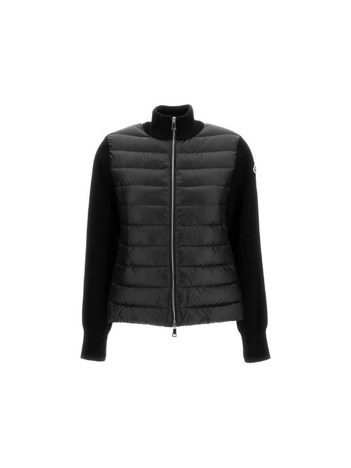 [몽클레어] 26SS 로고 패치 믹스 니트 패딩자켓 블랙 9B000 31 M1131 999