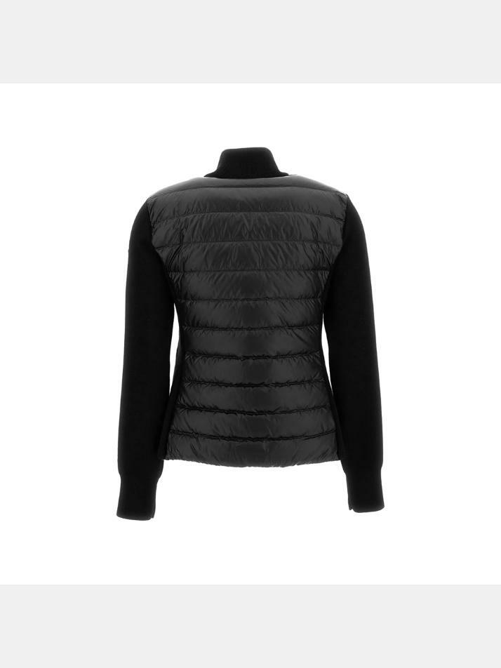 [몽클레어] 26SS 로고 패치 믹스 니트 패딩자켓 블랙 9B000 31 M1131 999