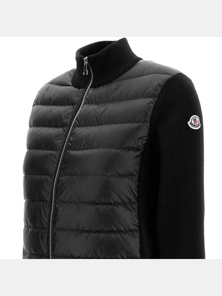 [몽클레어] 26SS 로고 패치 믹스 니트 패딩자켓 블랙 9B000 31 M1131 999