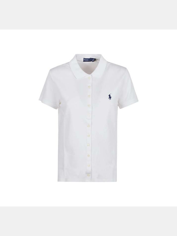 [랄프로렌] 26SS 포니 자수 버튼 폴로 티셔츠 화이트 211939272 002
