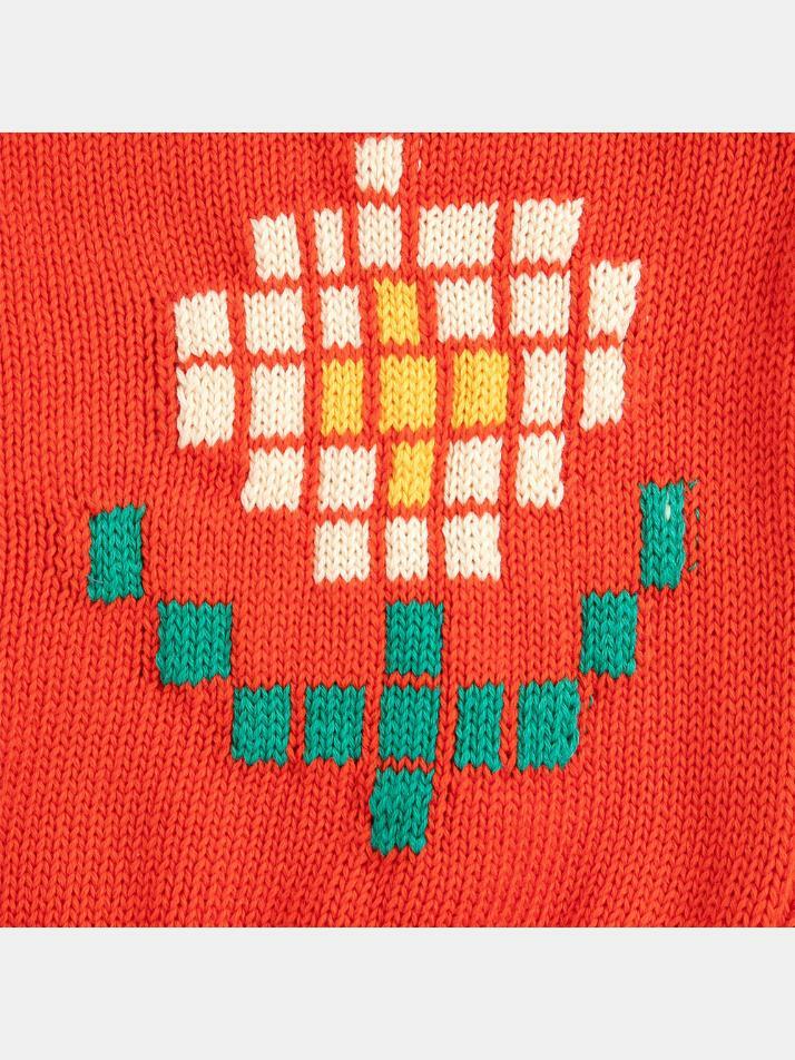 [보보쇼즈] 키즈 픽셀 데이지 가디건 레드 B126AC113 611