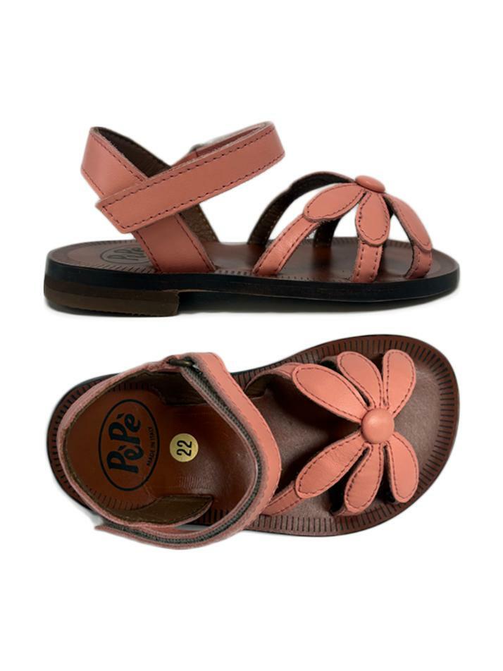 [페페칠드런슈즈] 키즈 줄리아 GIULIA 플라워 샌들 플라밍고 01325/VLC-SOSIC