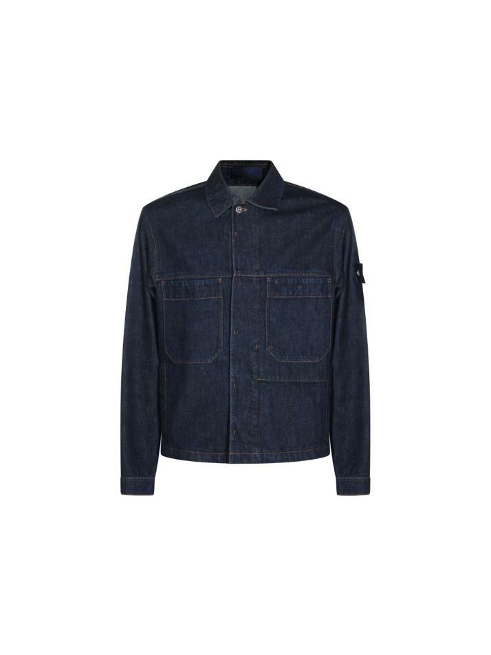 [스톤 아일랜드] 26SS 와펜 패치 인디고 데님 자켓 블루린스 L1S14 4100006 S00J7 VJ201
