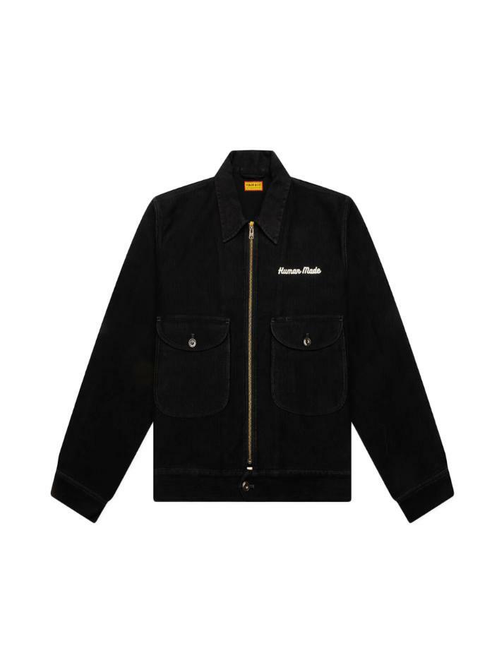 [휴먼메이드] 26SS 프린트 자수 집업 워크자켓 블랙 HM30JK009 BLACK