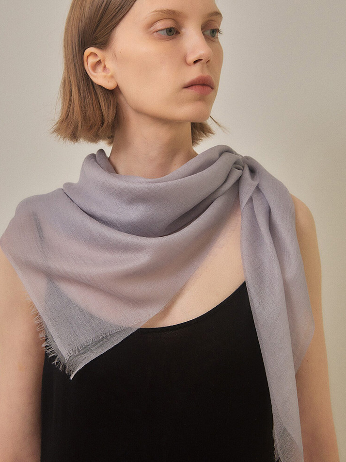 cashmere 100% | lanugo scarf - Smoke Plum