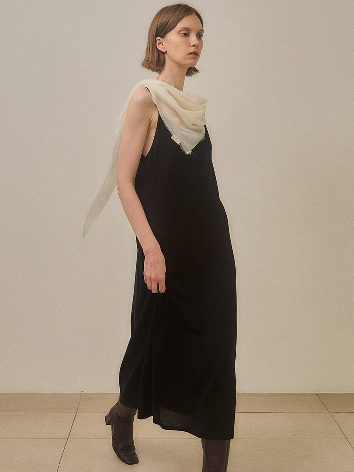cashmere 100% | lanugo scarf - White