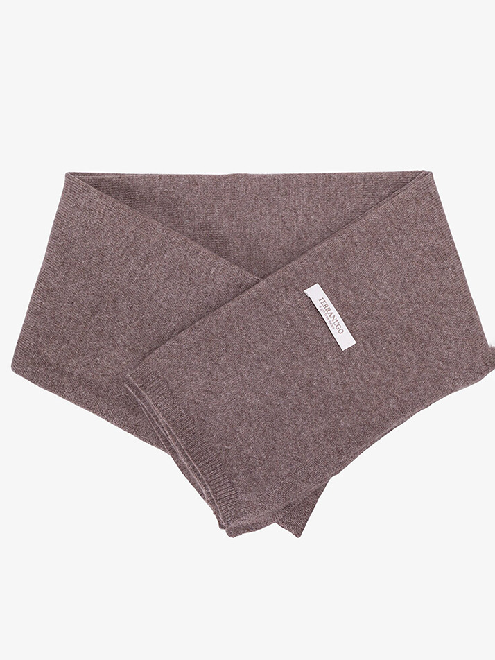 cashmere 100% | origin knit muffler - Brown