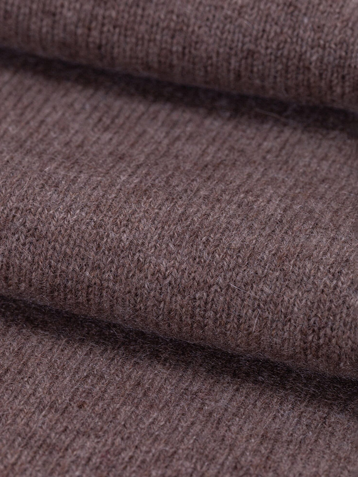 cashmere 100% | origin knit muffler - Brown