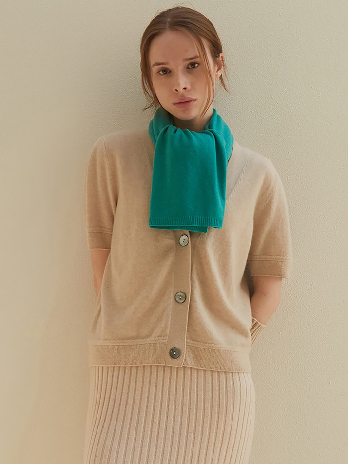 cashmere 100% | origin knit muffler - Mint