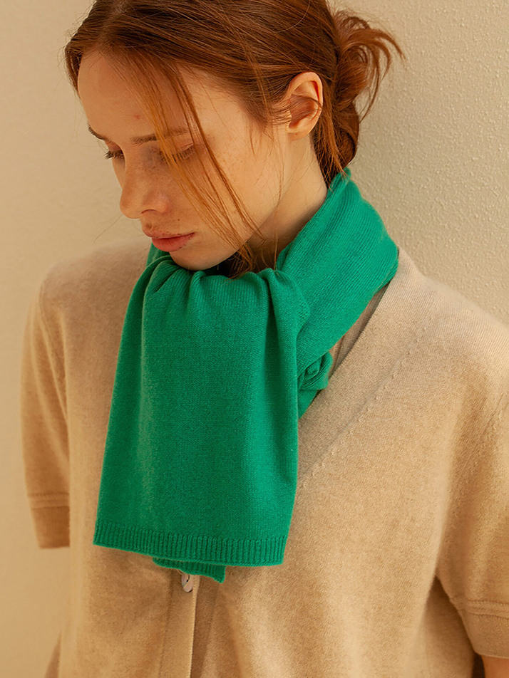 cashmere 100% | origin knit muffler - Mint