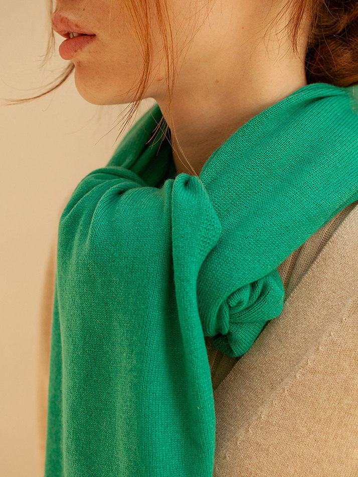 cashmere 100% | origin knit muffler - Mint