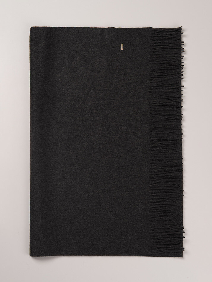 cashmere 100% | constans mufler over size - Charcoal