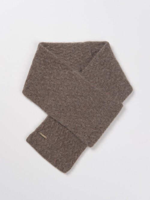 cashmere 100% | baby cashmere mini muffler - Brown