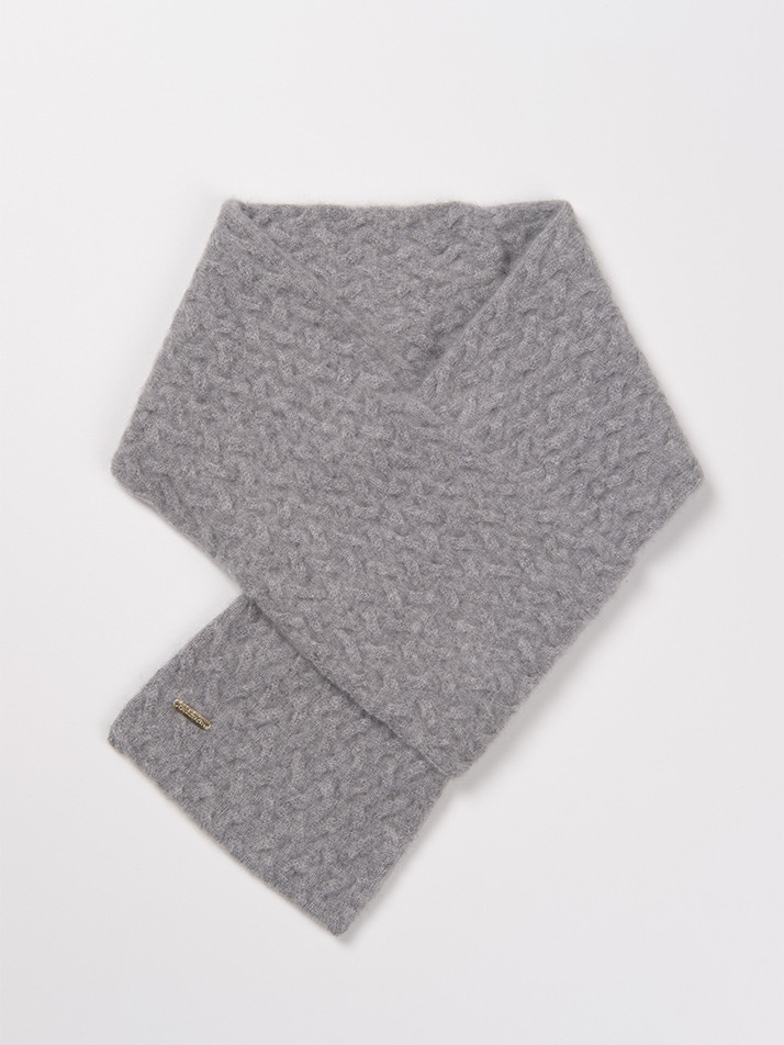 cashmere 100% | baby cashmere mini muffler - Gray