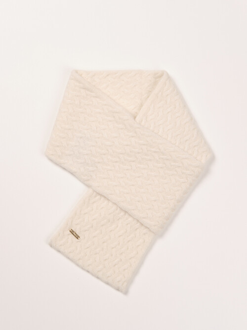 cashmere 100% | baby cashmere mini muffler - White