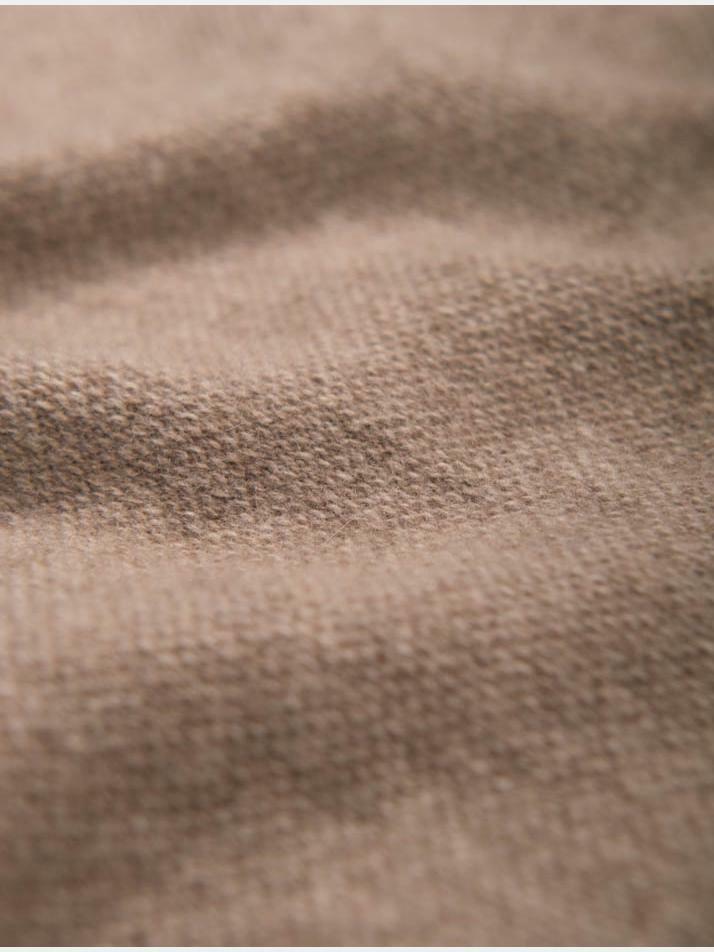 cashmere 100% | classic knit pants - Brown