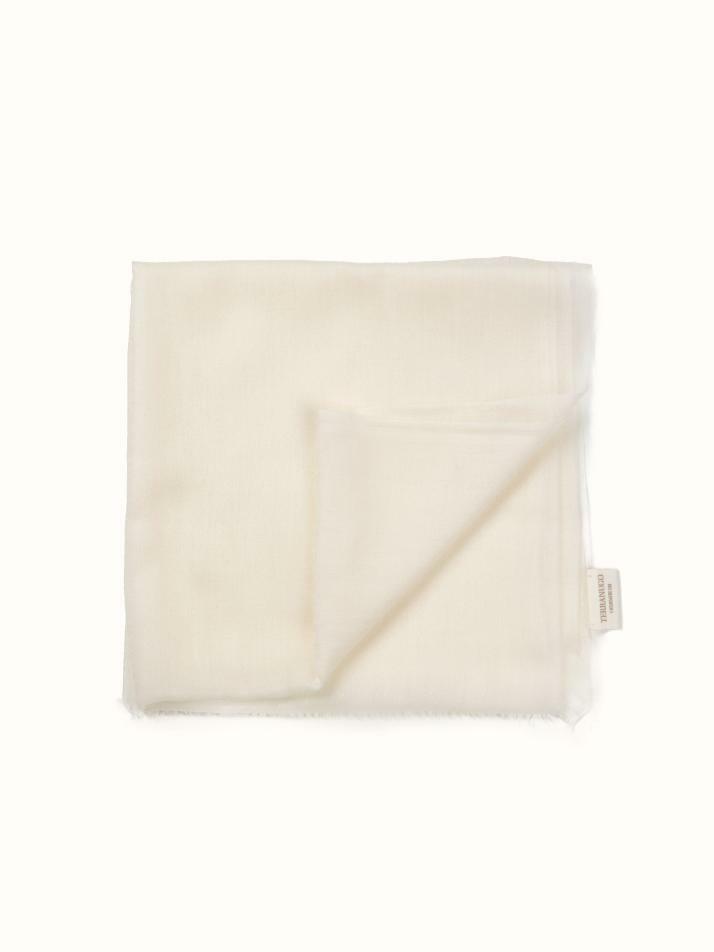cashmere 100% | lanugo scarf - White