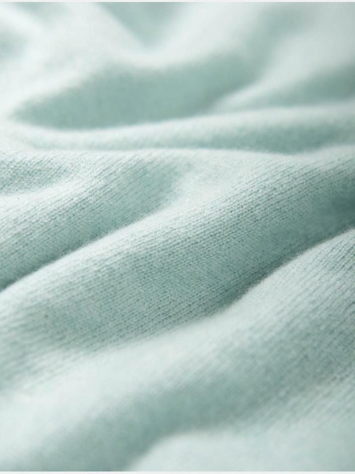 cashmere 100% | classic high-neck knit top - Mint