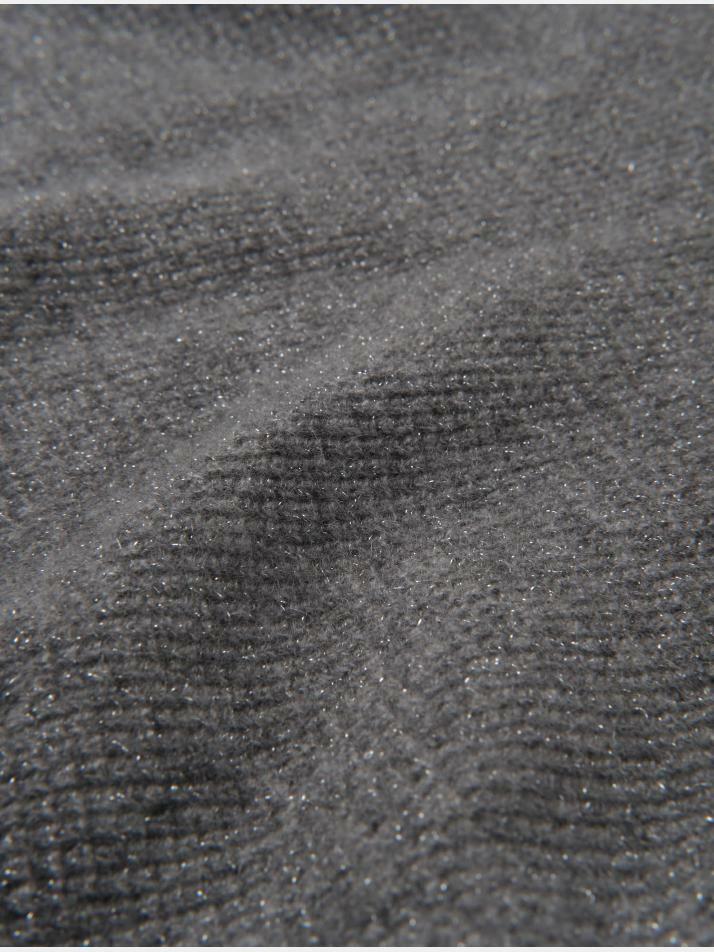 cashmere 100% | lame set-up hoodie vest - Gray