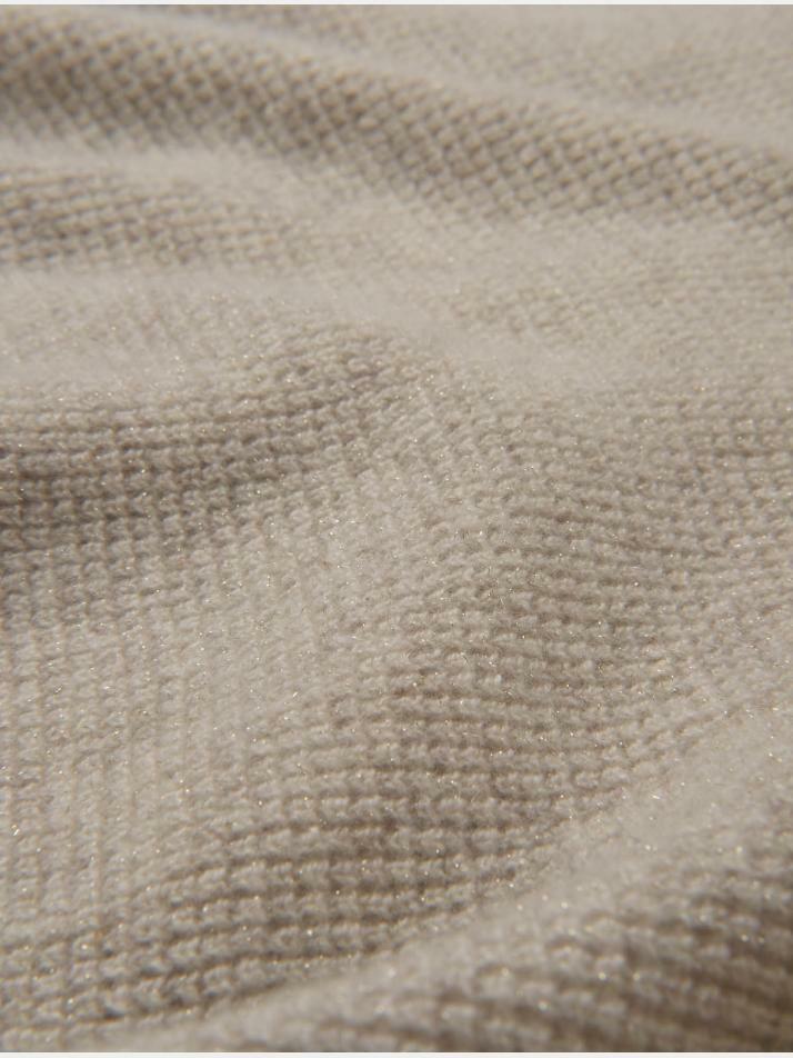 cashmere 100% | lame set-up hoodie vest - Oat