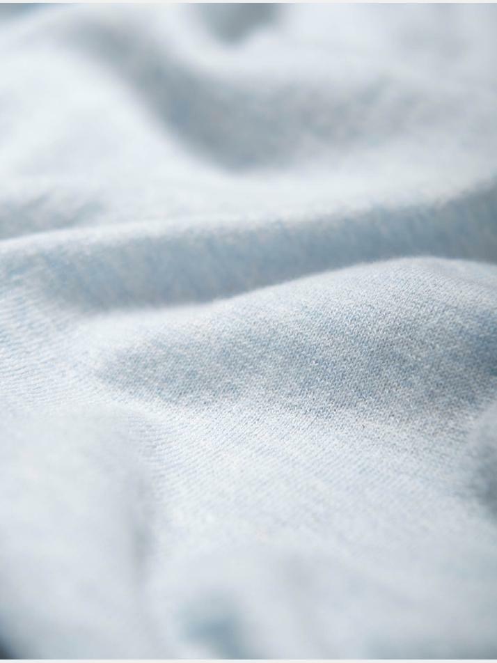 cashmere 10% merino wool 90% | high-neck fine knit top - Sky Blue