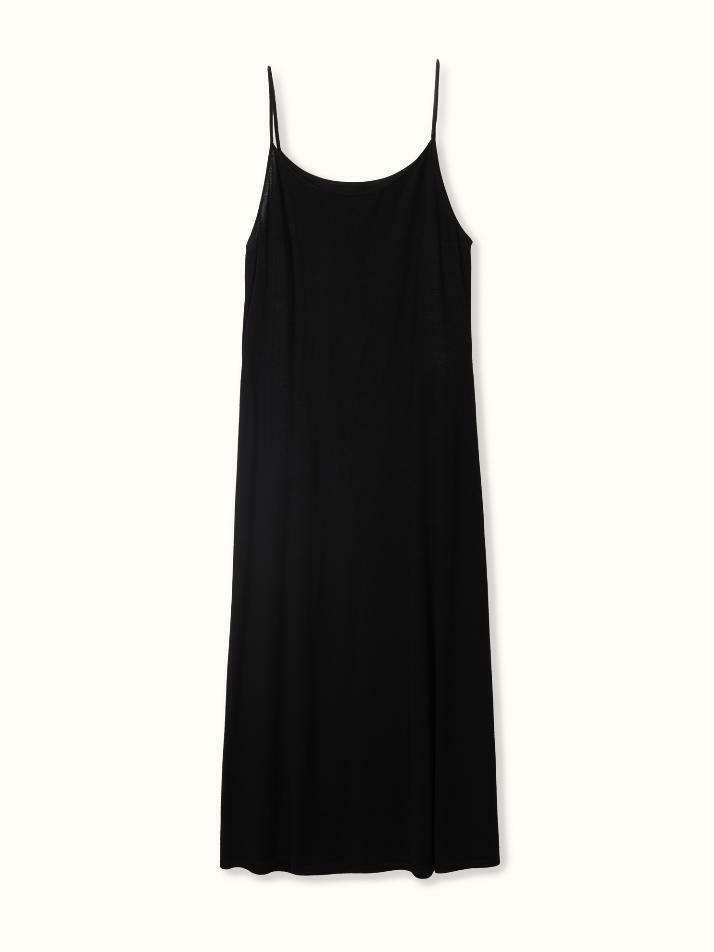 merino wool 90% cashmere 10% | set-up sleeveless dress - Black