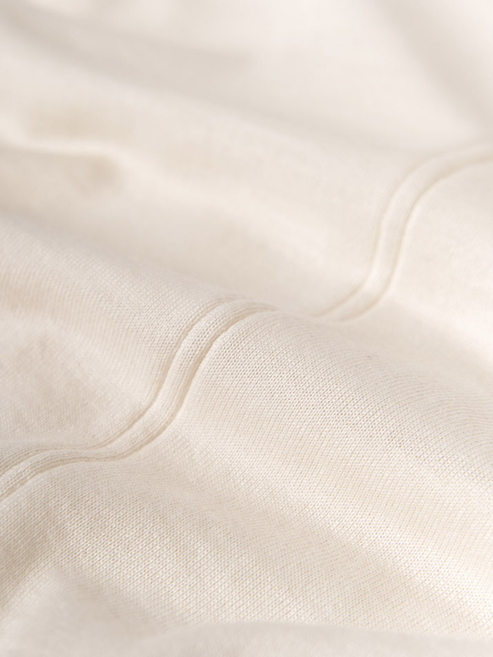 cashmere 15% wool 85% | blended roll neck essential knit top - Peach Ivory
