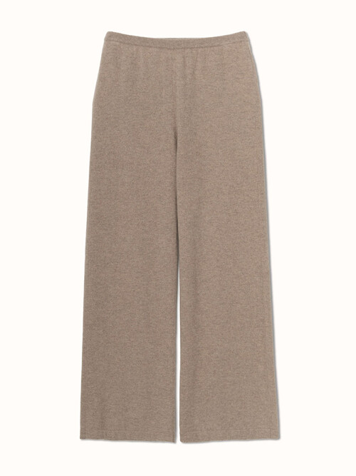 cashmere 100% |  lounge knit pants - Brown