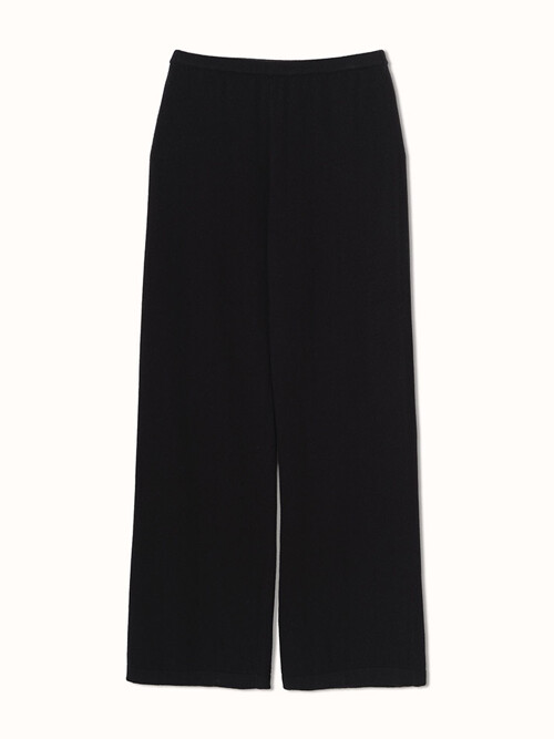 cashmere 100% |  lounge knit pants - Black