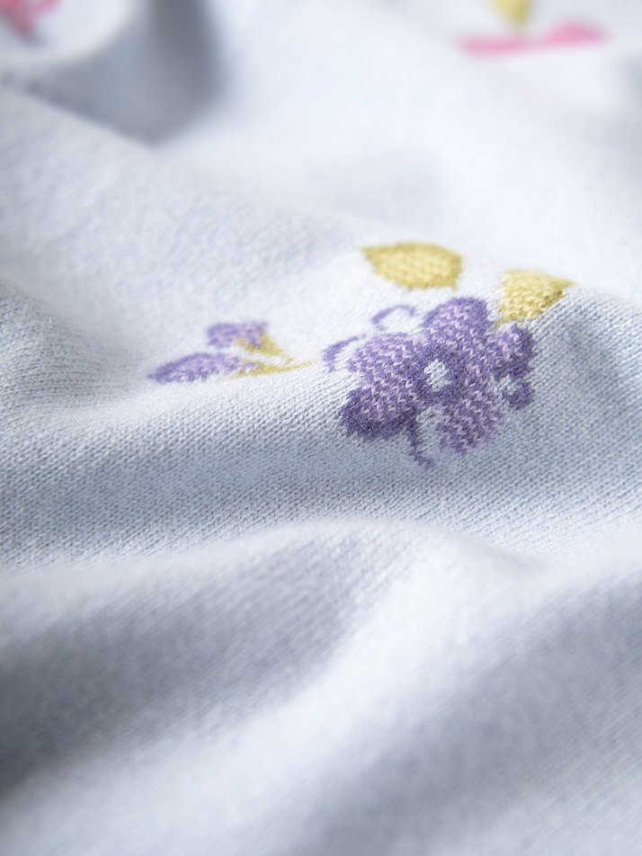 cashmere 100% | bloom knit top - Sky Blue
