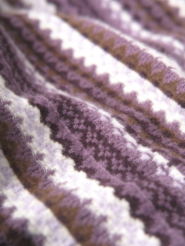cashmere 100% | cashmere pattern knit vest - Pale Purple
