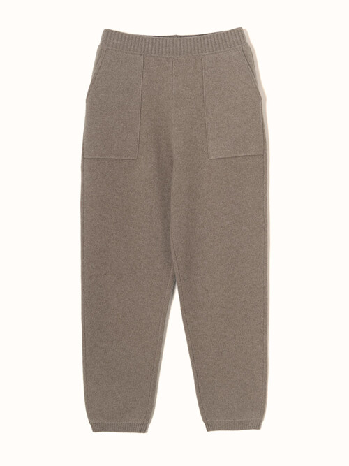 cashmere 30% wool 70% | jogger pants - Brown
