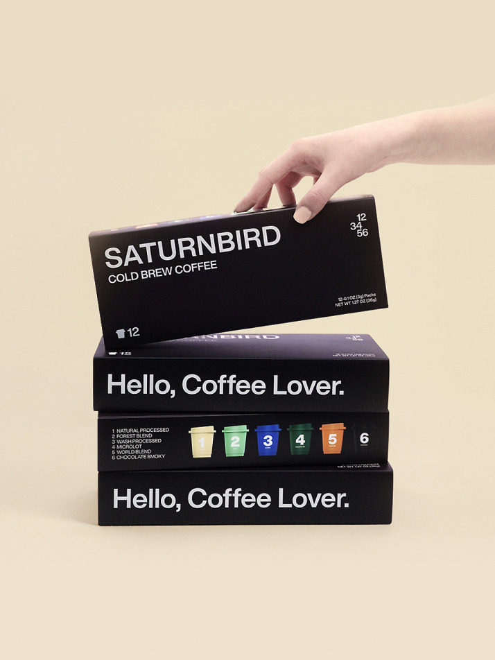 [새턴버드] 넘버 시리즈 콜드브루 커피 12개입 선물세트 (6종 혼합) (Hello, Coffee Lover.)