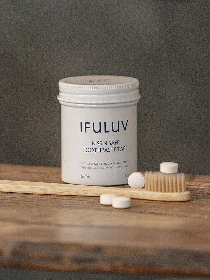 NO자일리톨,멘톨,민트 [이퓨럽]키스앤세이프 고체치약 90정 x 2개