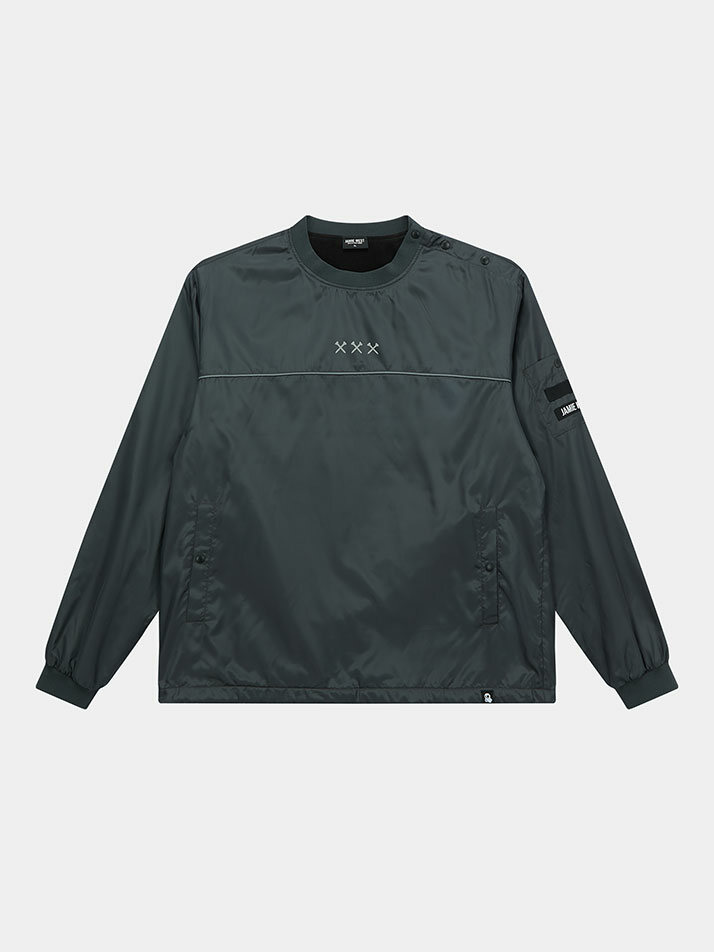 [제이미웨스트] 립스탑 리플렉트 윈터 풀오버 (그레이)