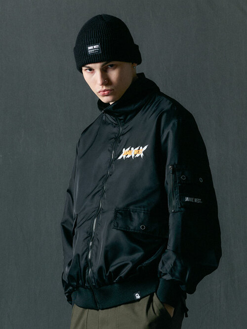 [제이미웨스트] JWGC 스탠드카라 윈드브레이커 (블랙)