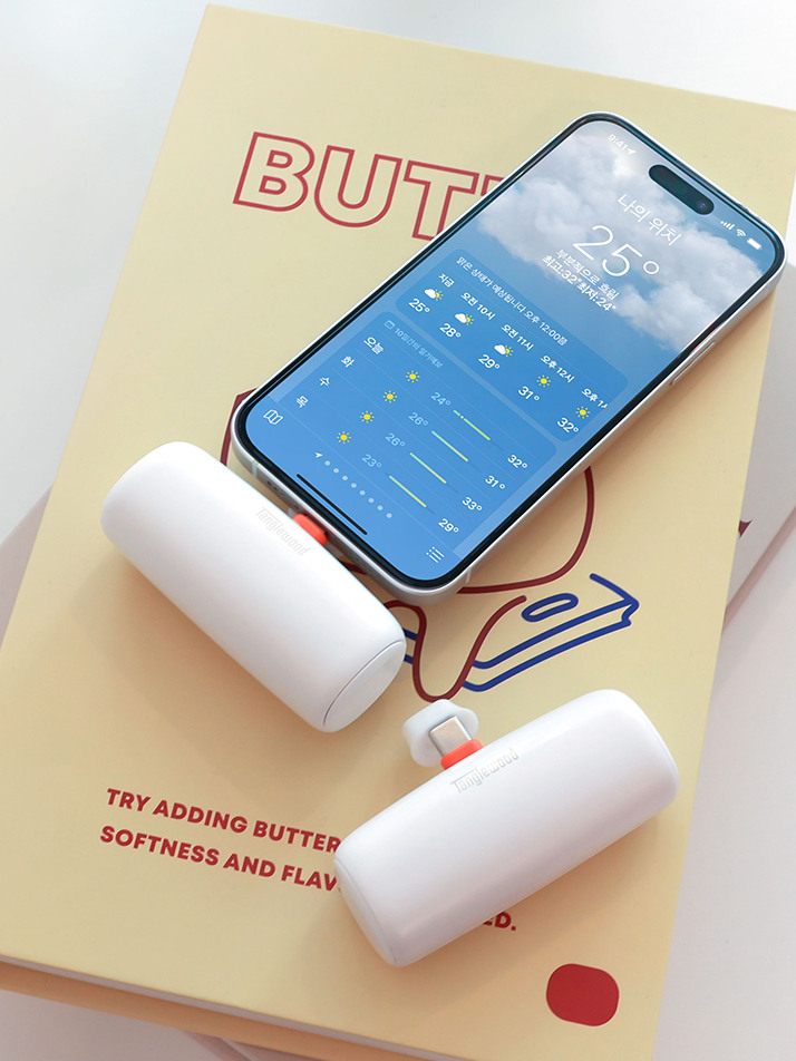 탱글우드 도킹 보조배터리 5,000mAh PD20W 고속충전 라이트닝 애플 8핀
