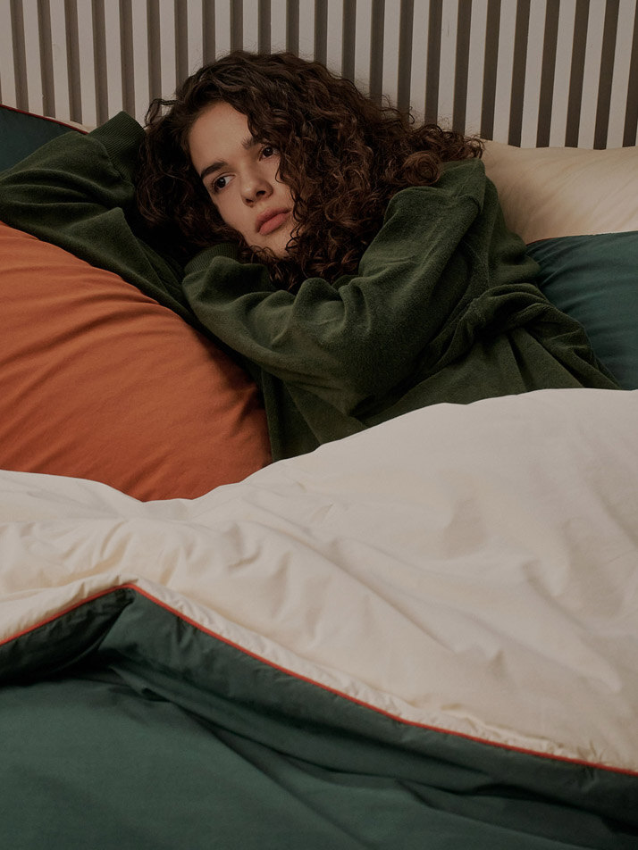 파우더 투톤 차렵이불 (4color)