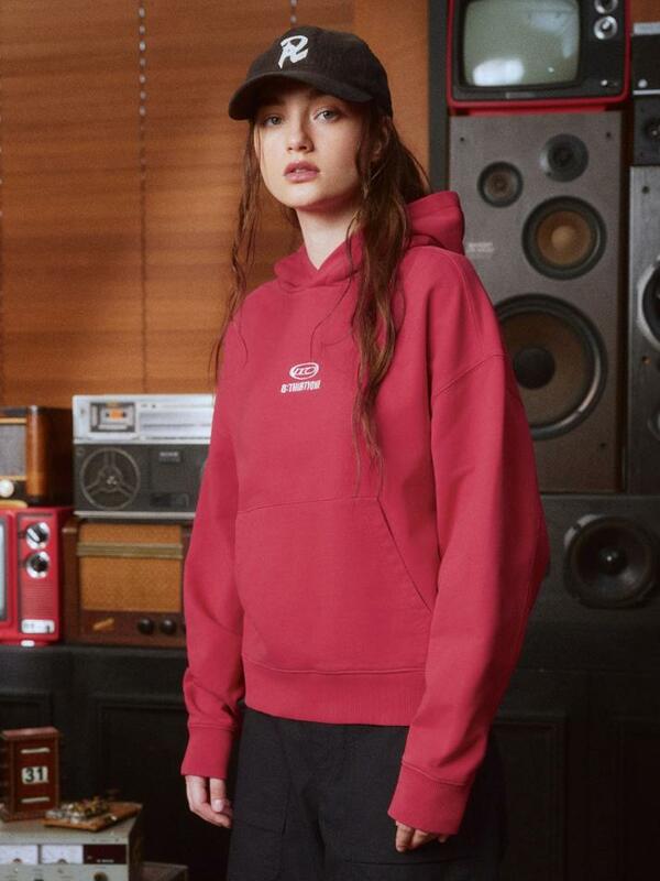 DTO Embroidered Pigment Hoodie (RUBY RED)