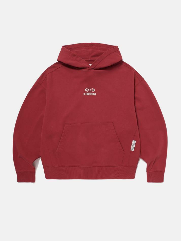 DTO Embroidered Pigment Hoodie (RUBY RED)