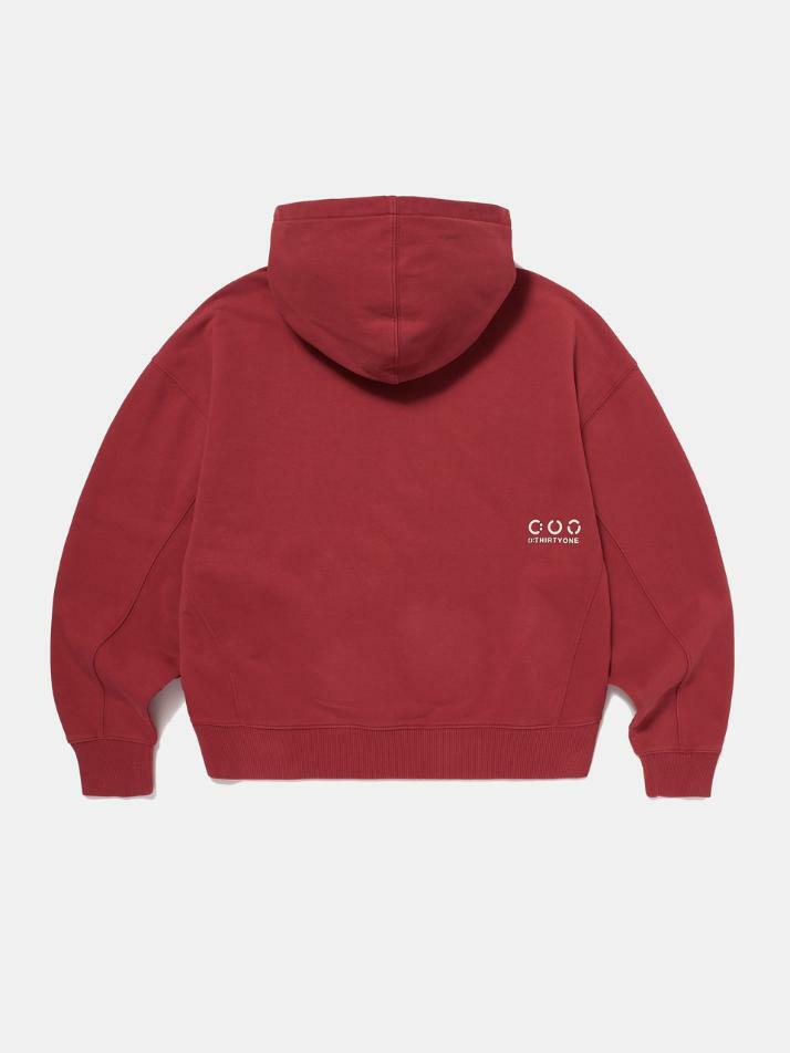 DTO Embroidered Pigment Hoodie (RUBY RED)