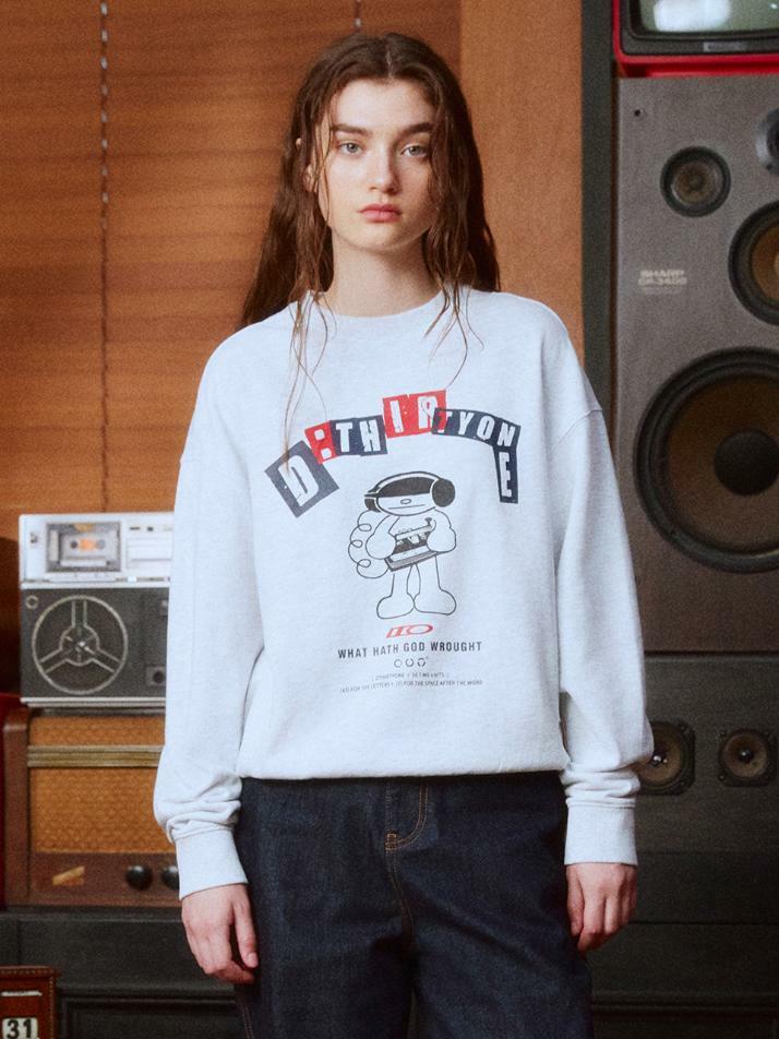 Telegrapher DAH Mascot Sweatshirt (MELANGE GREY)