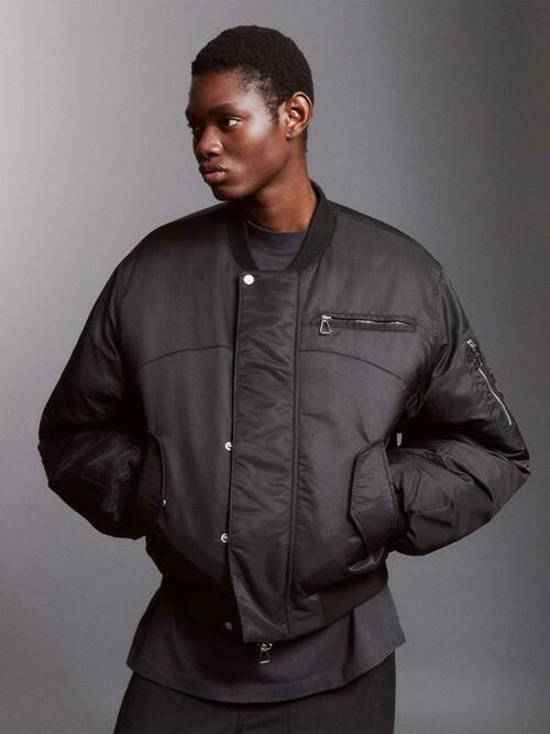 Padded MA-1 Bomber Jacket (BLACK)