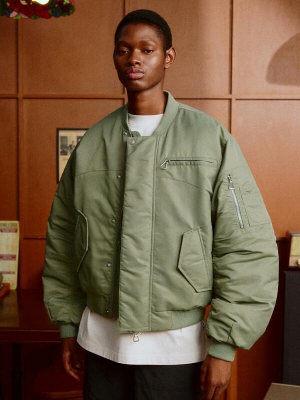 Padded MA-1 Bomber Jacket (OLIVE GREEN)