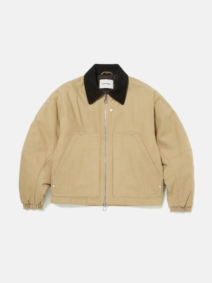 Soft-Canvas Padded Work Jacket (BEIGE)