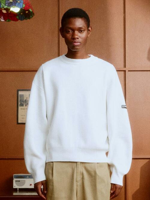 Logo-Jacquard Sweater (OFF WHITE)