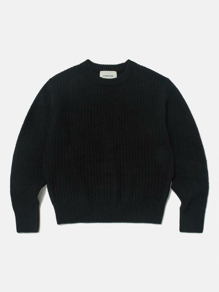 Netting Loop Wool Sweater (BLACK)