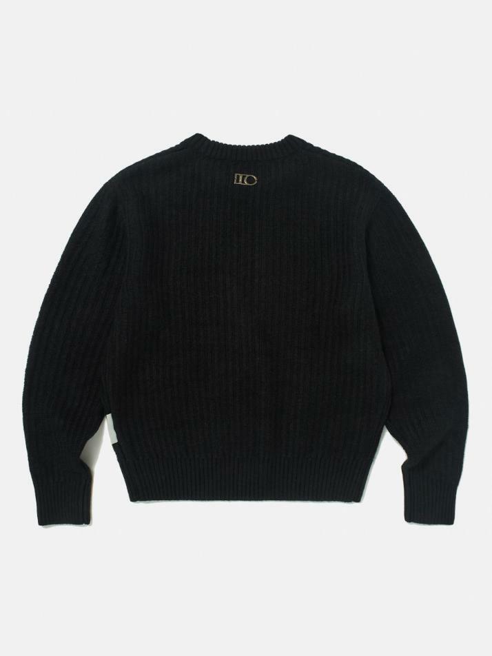 Netting Loop Wool Sweater (BLACK)