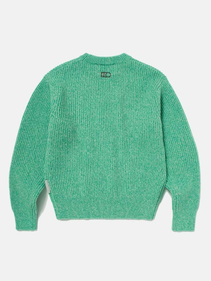 Multi-tweed Sweater (EMERALD GREEN)