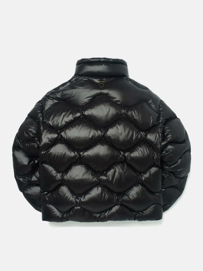 Wave Quilting Down Jacket (BLACK)